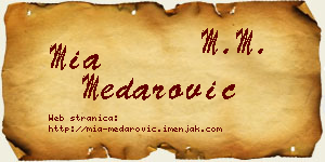 Mia Medarović vizit kartica